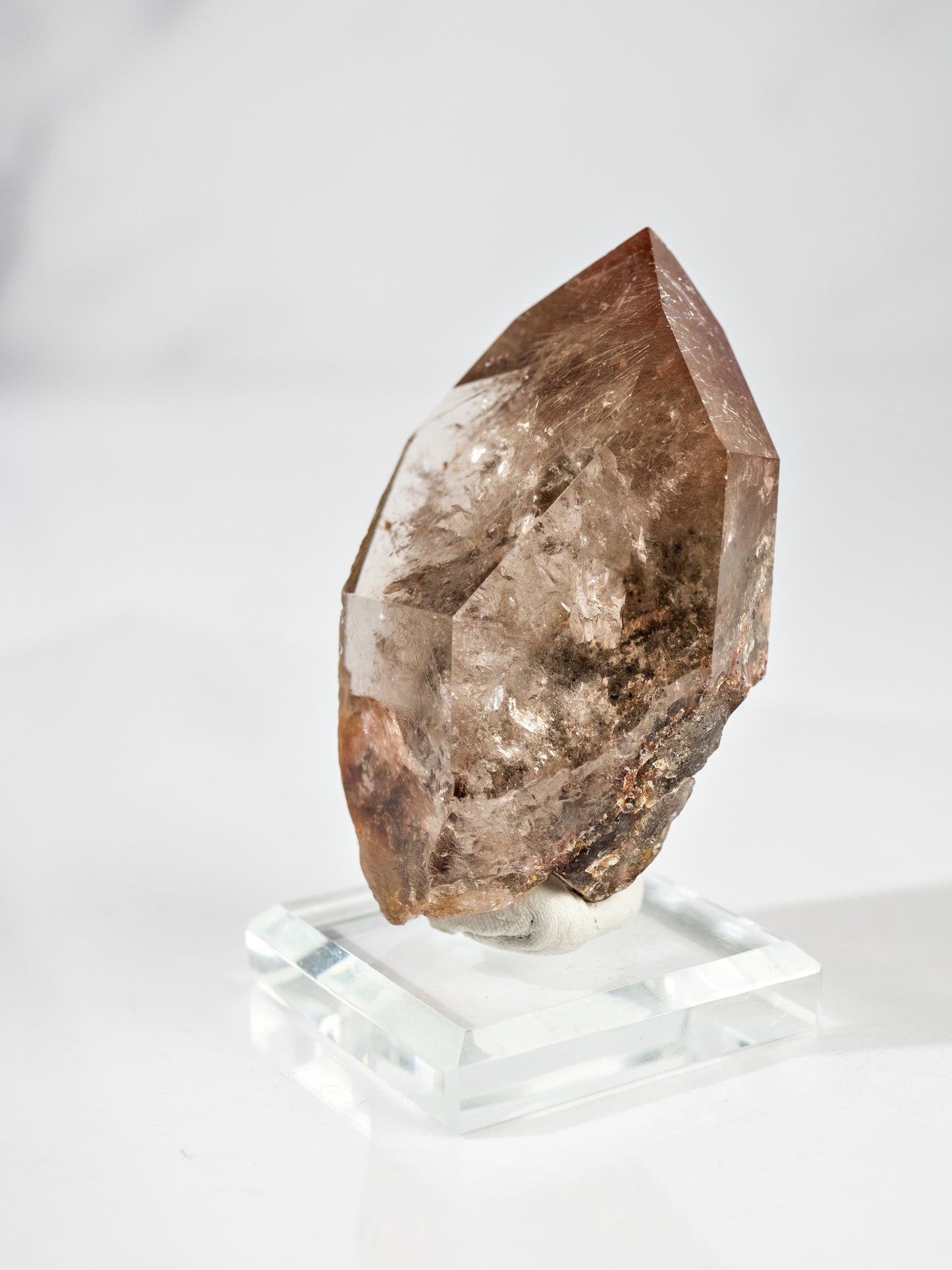 Red Rutile and Inclusion Semi-polished Point