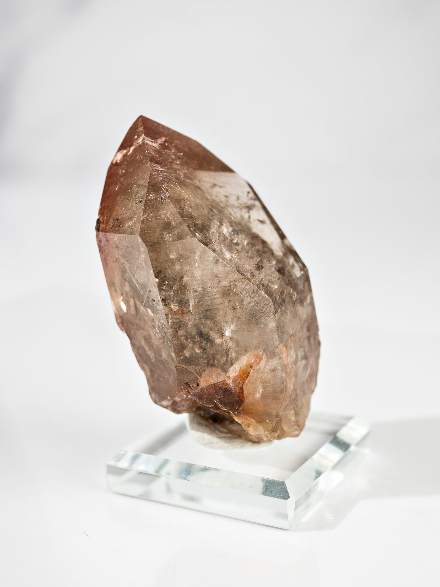 Red Rutile and Inclusion Semi-polished Point