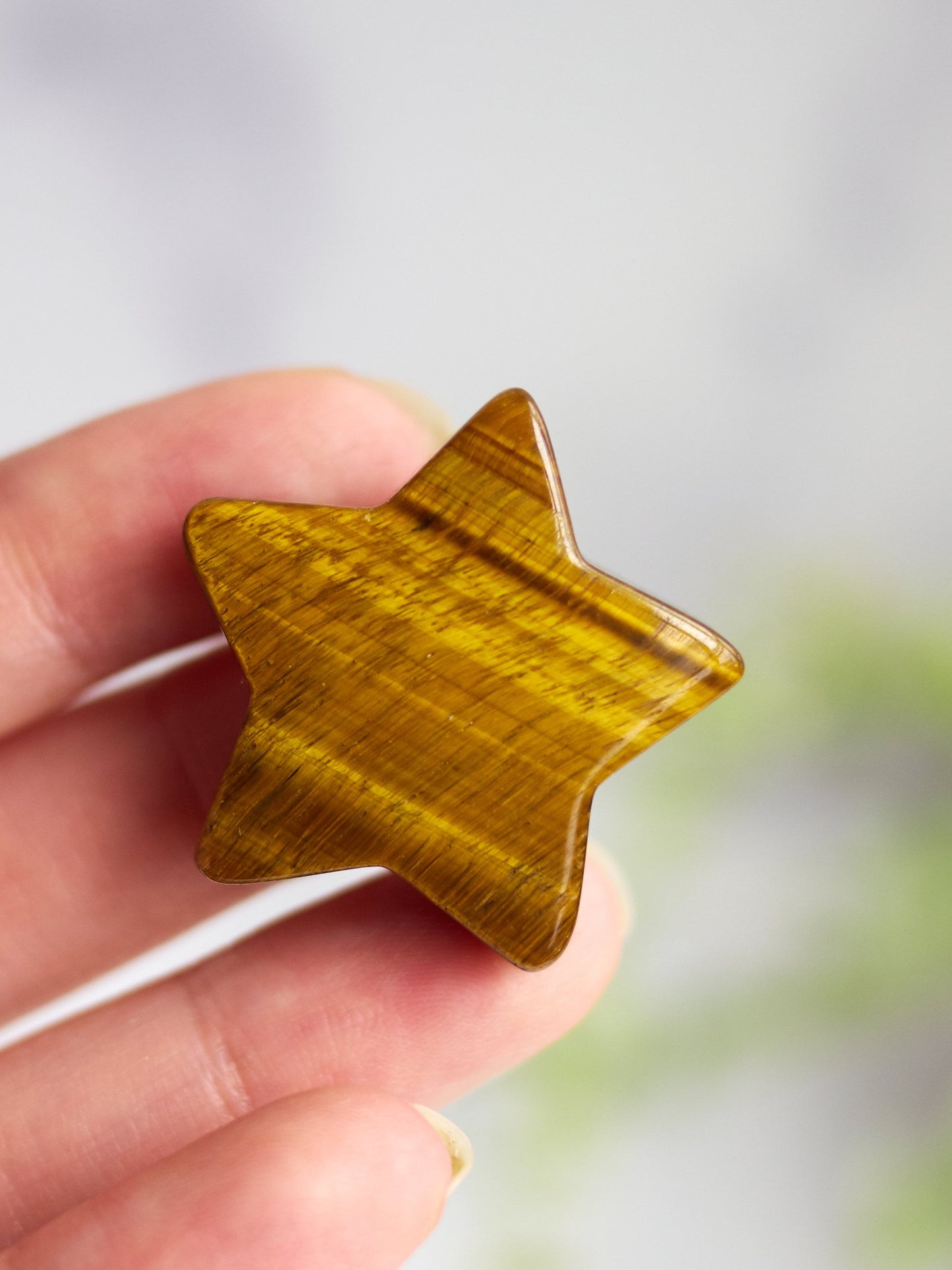 Small Tiger Eye Star Carving