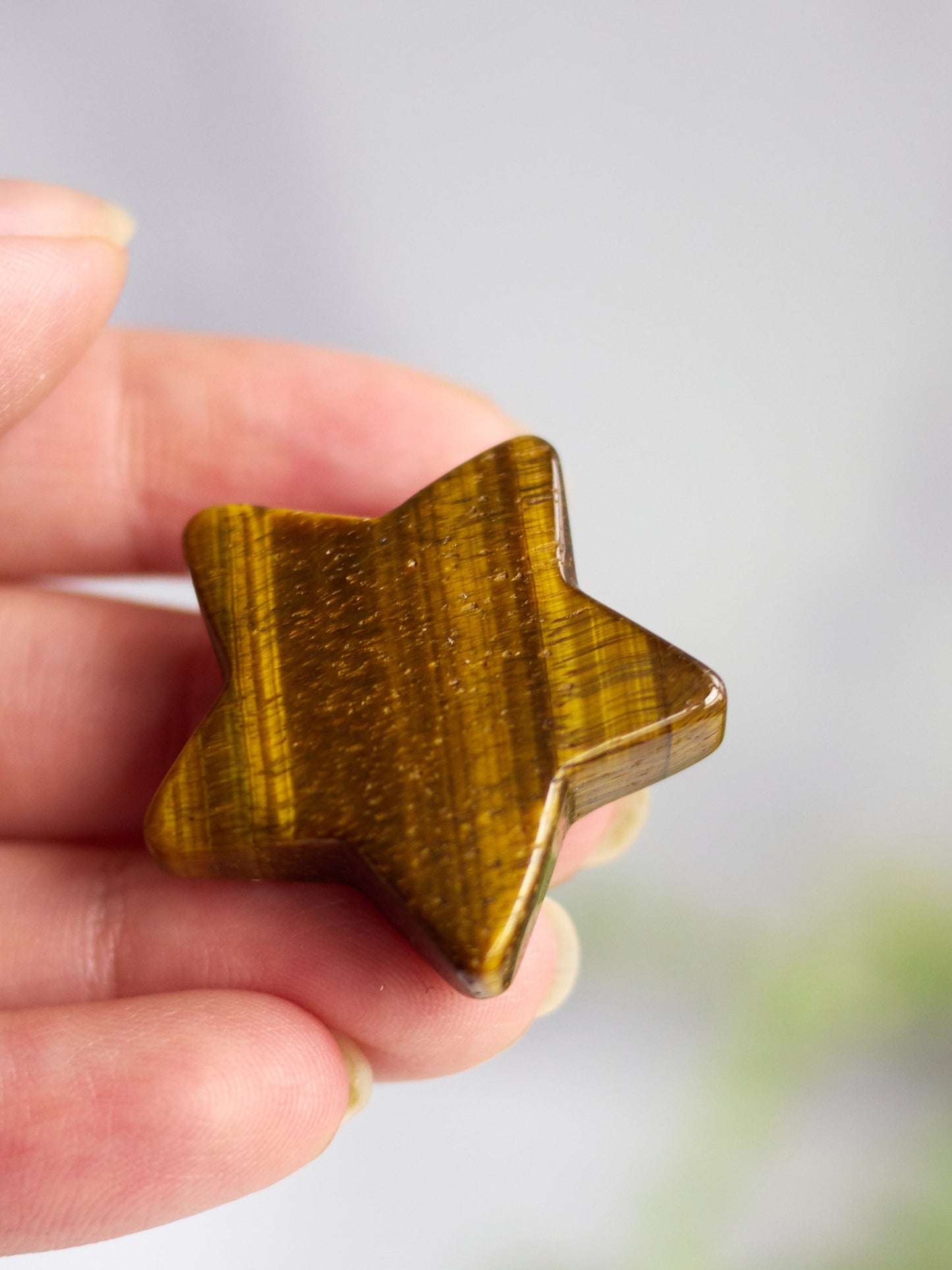 Small Tiger Eye Star Carving
