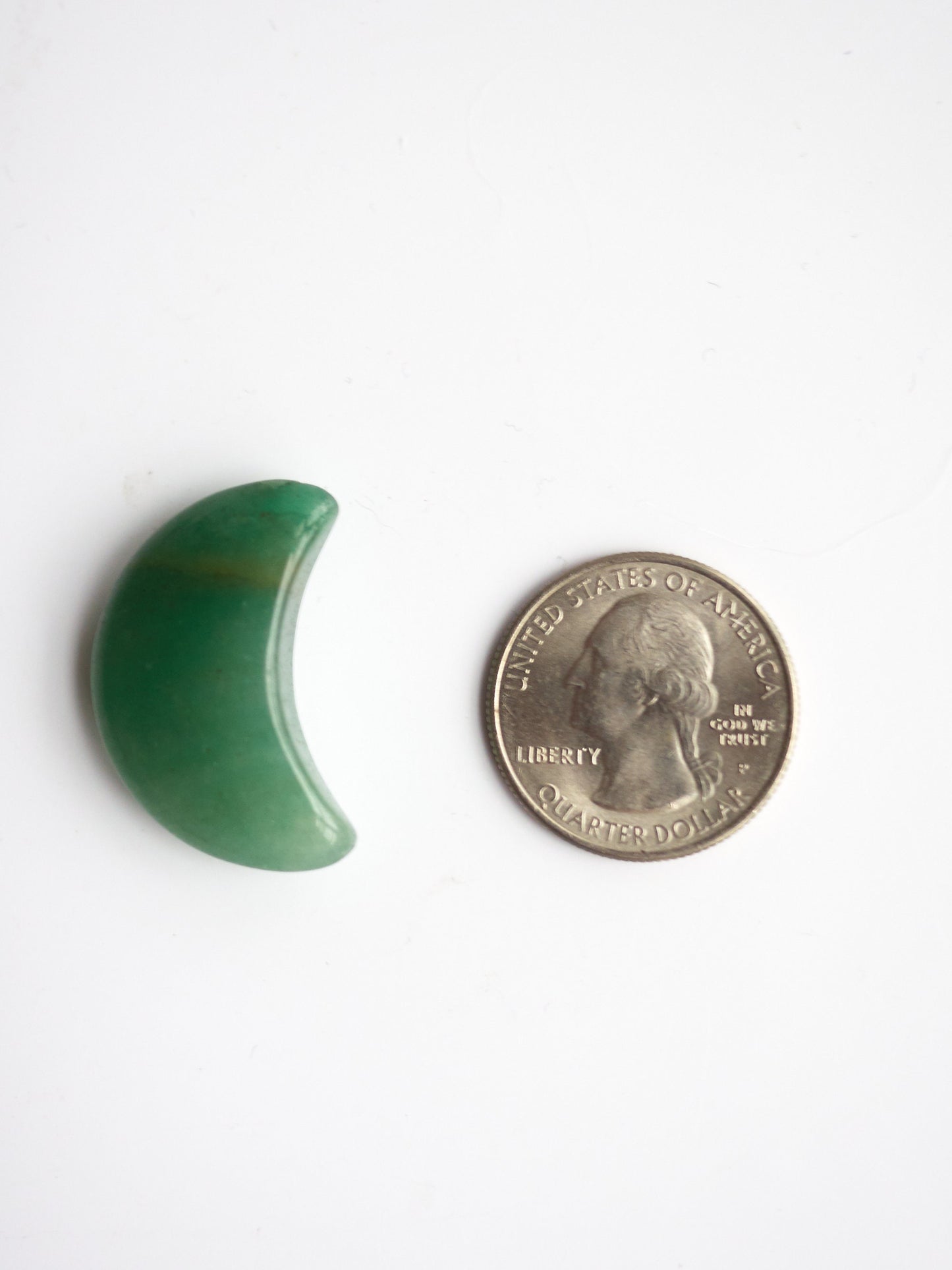 Small Green Aventurine Moon Carving