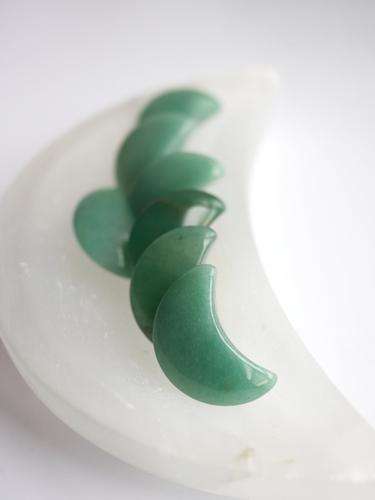Small Green Aventurine Moon Carving