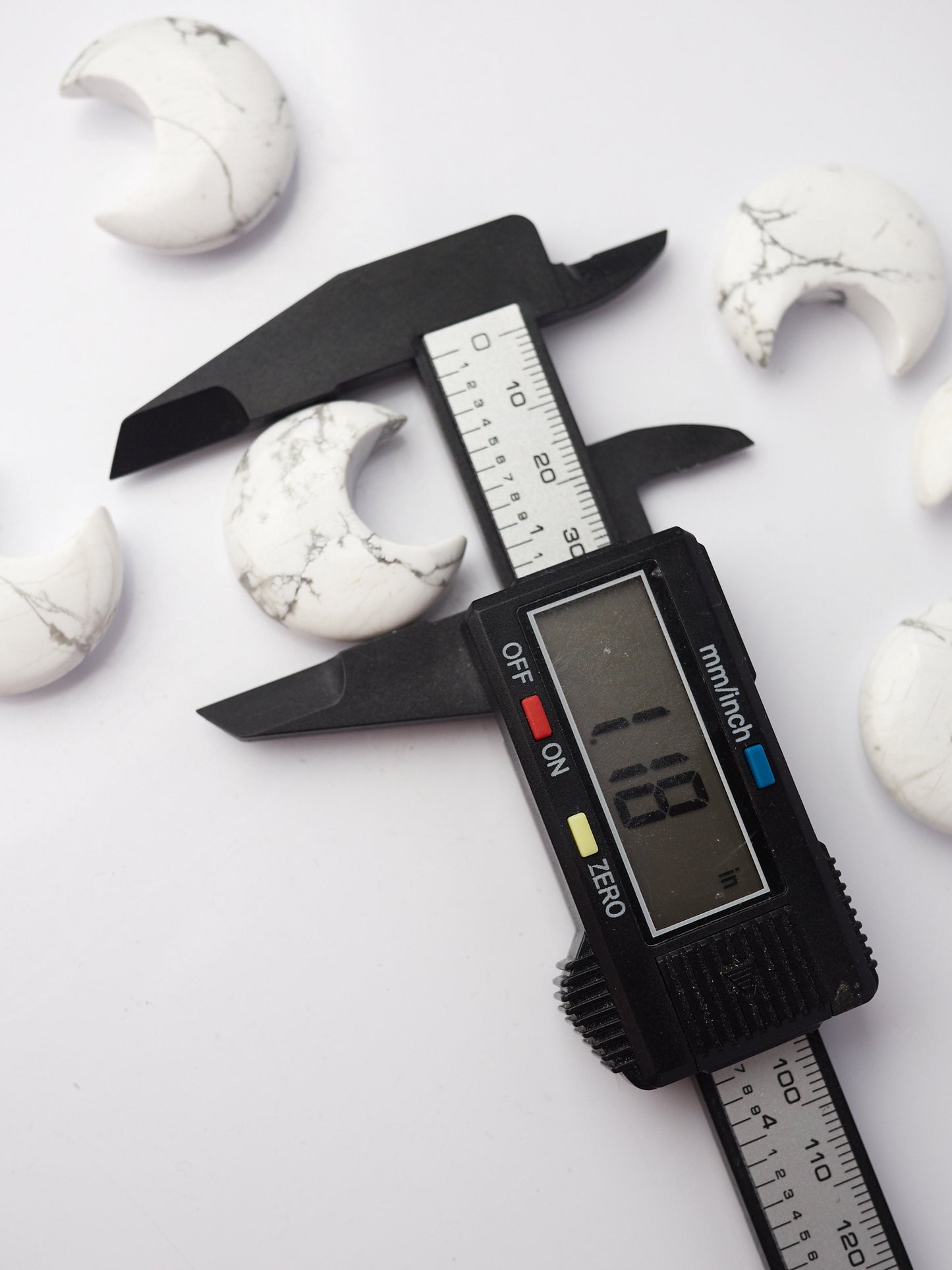 Small Howlite Moon Carving