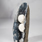 Mordenite, Apophyllite, Blue Chalcedony Geode from India