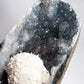 Mordenite, Apophyllite, Blue Chalcedony Geode from India