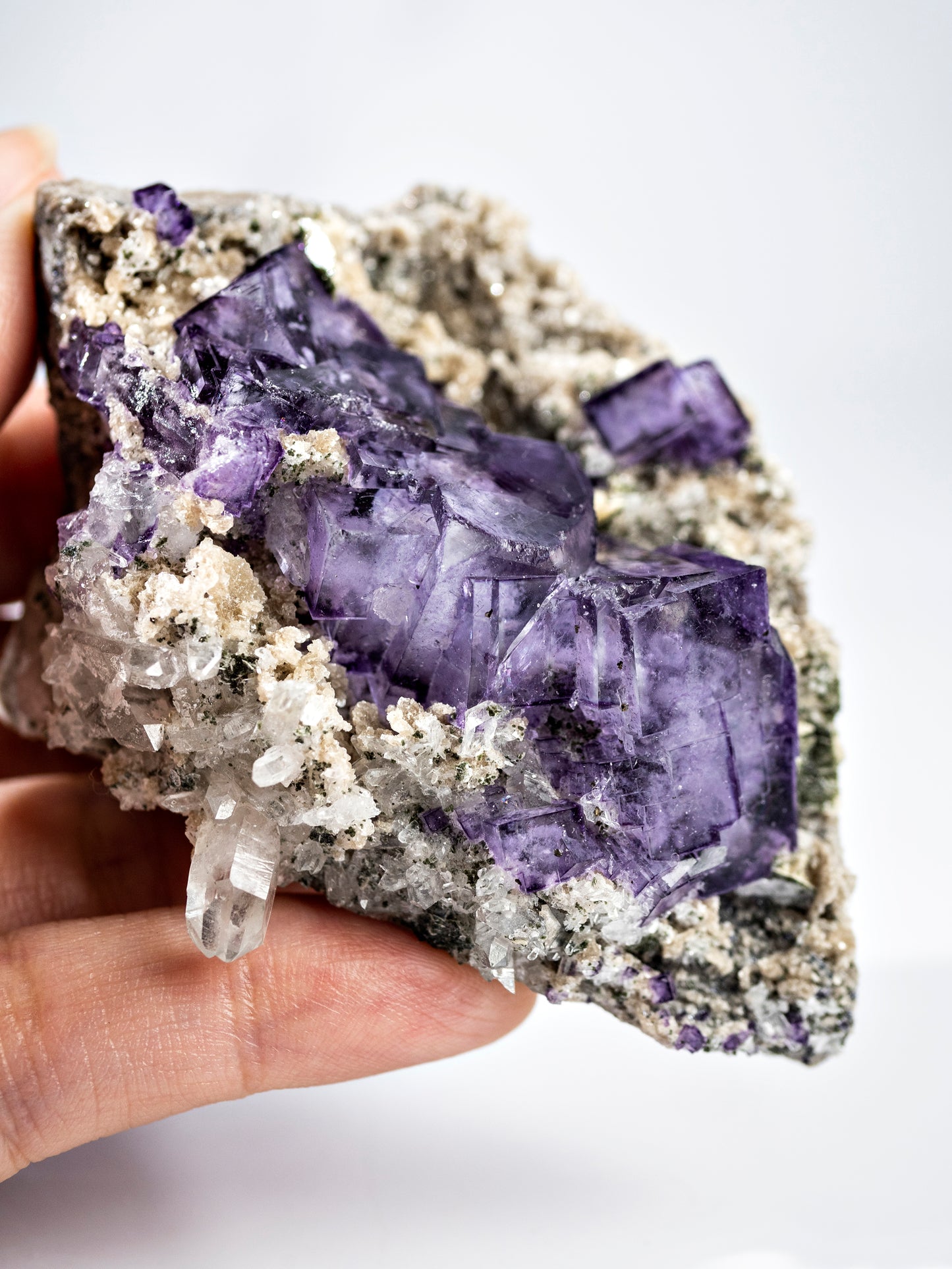 Fluorite and Quartz from Yaogangxian Mine, China