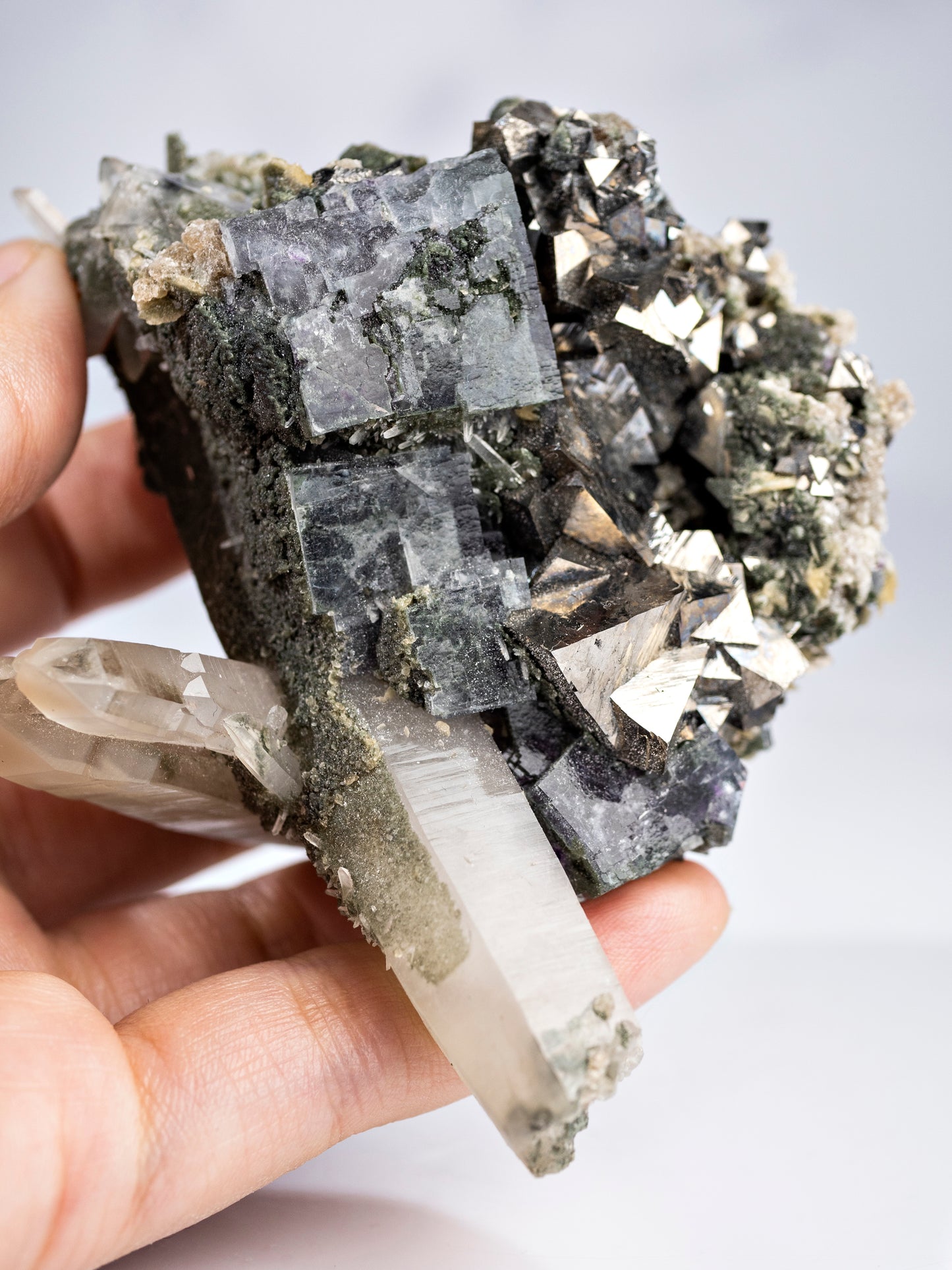 Fluorite, Quartz, and Arsenopyrite from Yaogangxian Mine, China