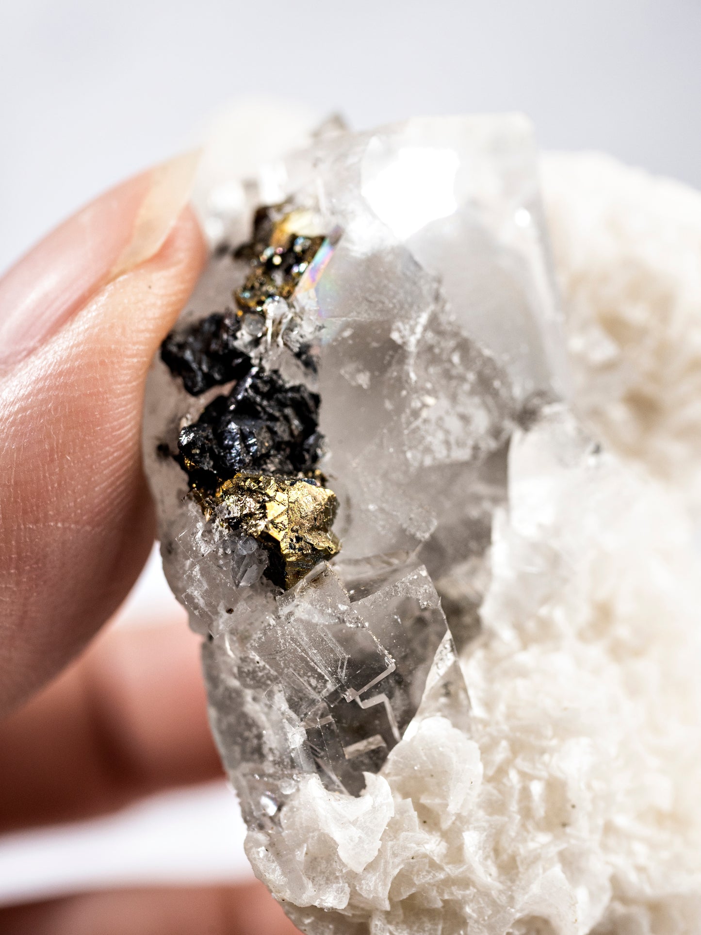 Fluorite, Dolomite, Chalcopyrite, Magnetite, from Xianghualing, China