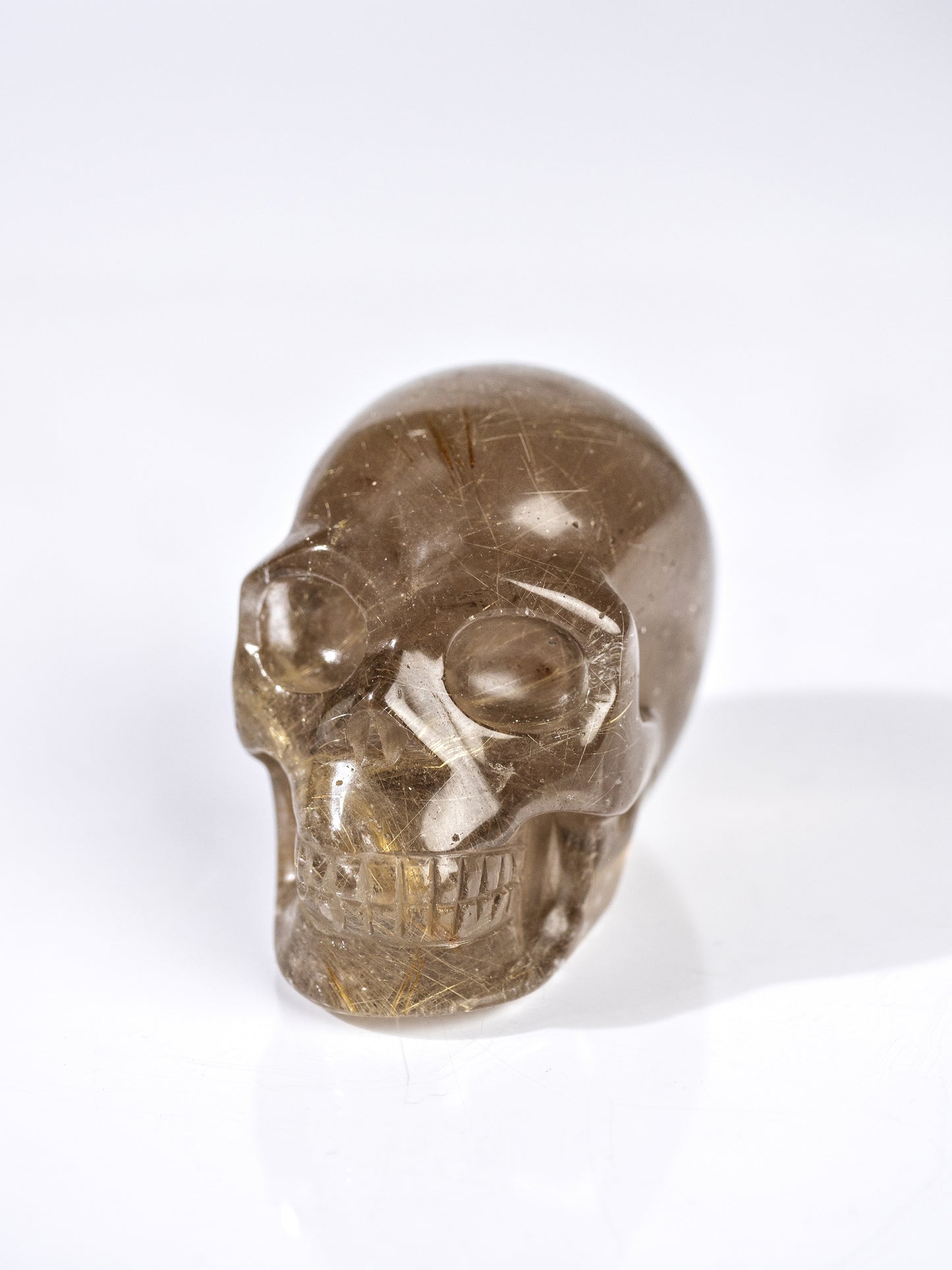 Golden Rutilated Quartz Skull