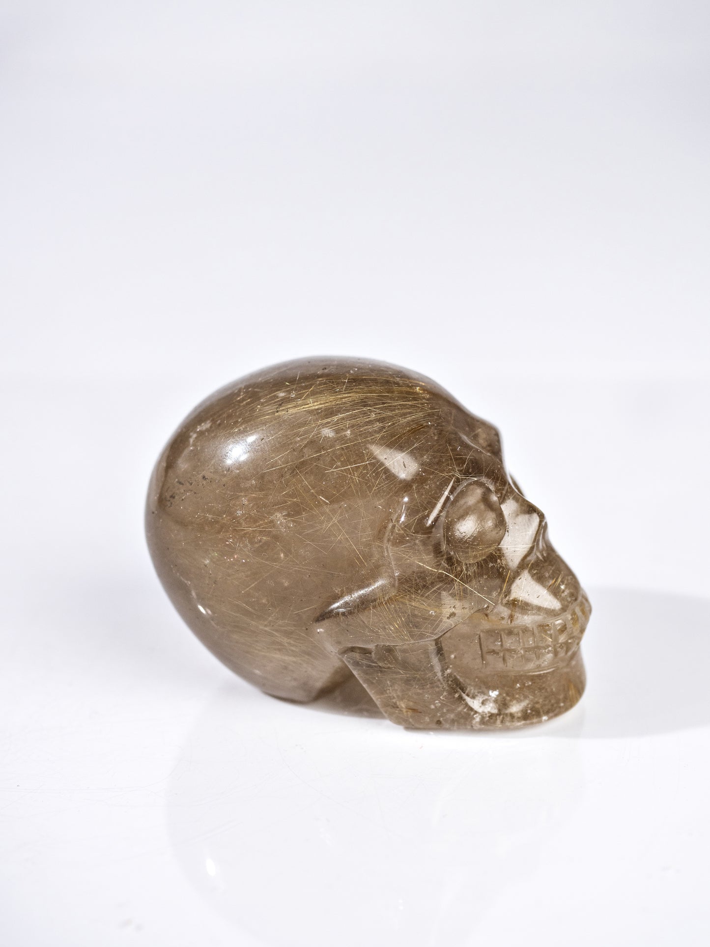 Golden Rutilated Quartz Skull