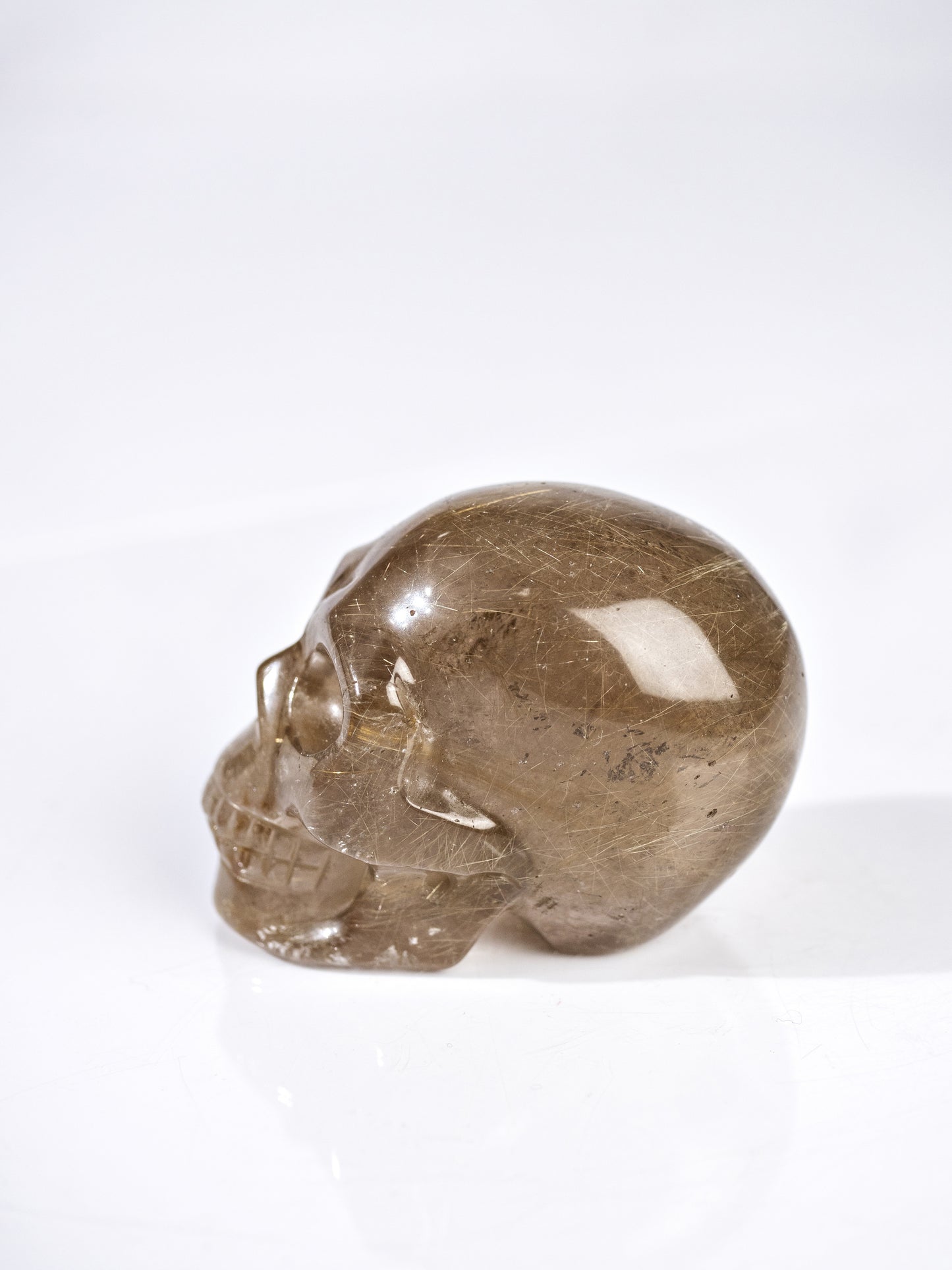 Golden Rutilated Quartz Skull