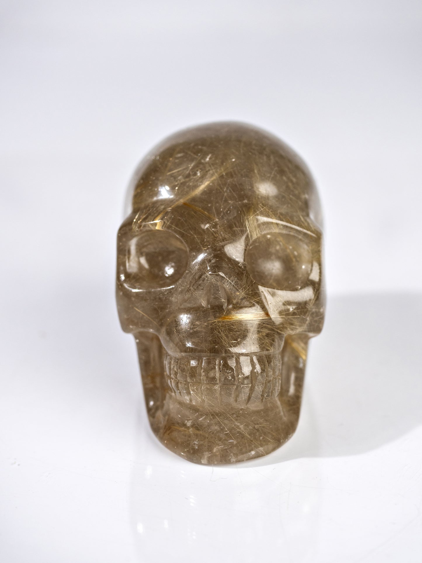 Golden Rutilated Quartz Skull