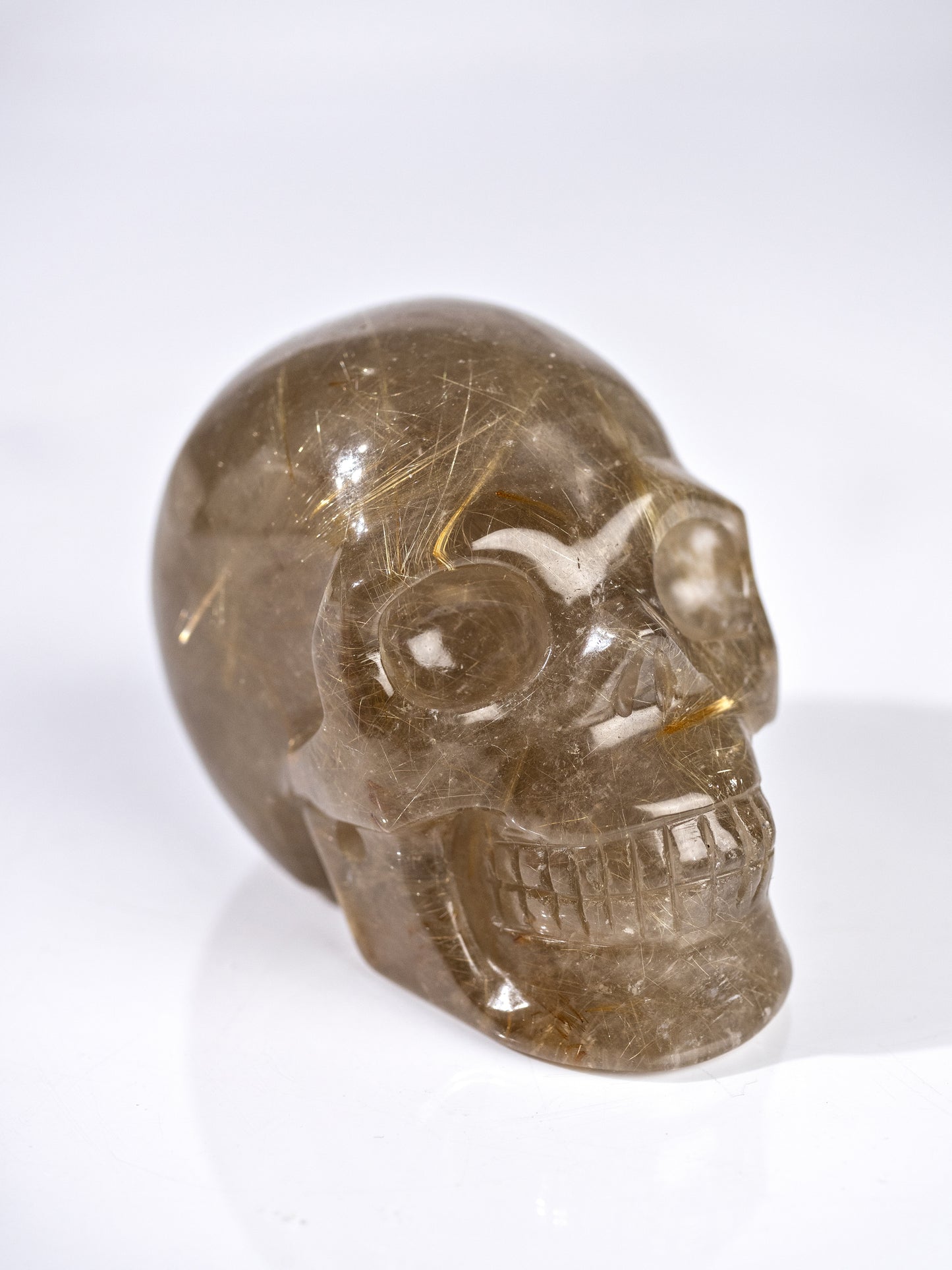 Golden Rutilated Quartz Skull