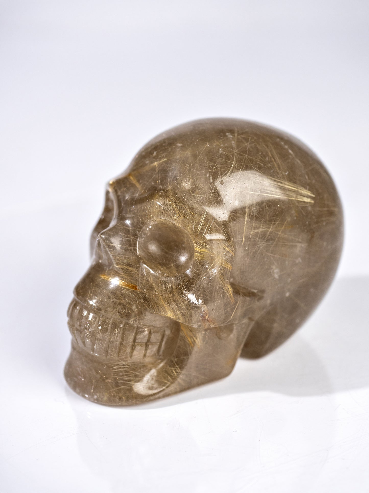 Golden Rutilated Quartz Skull