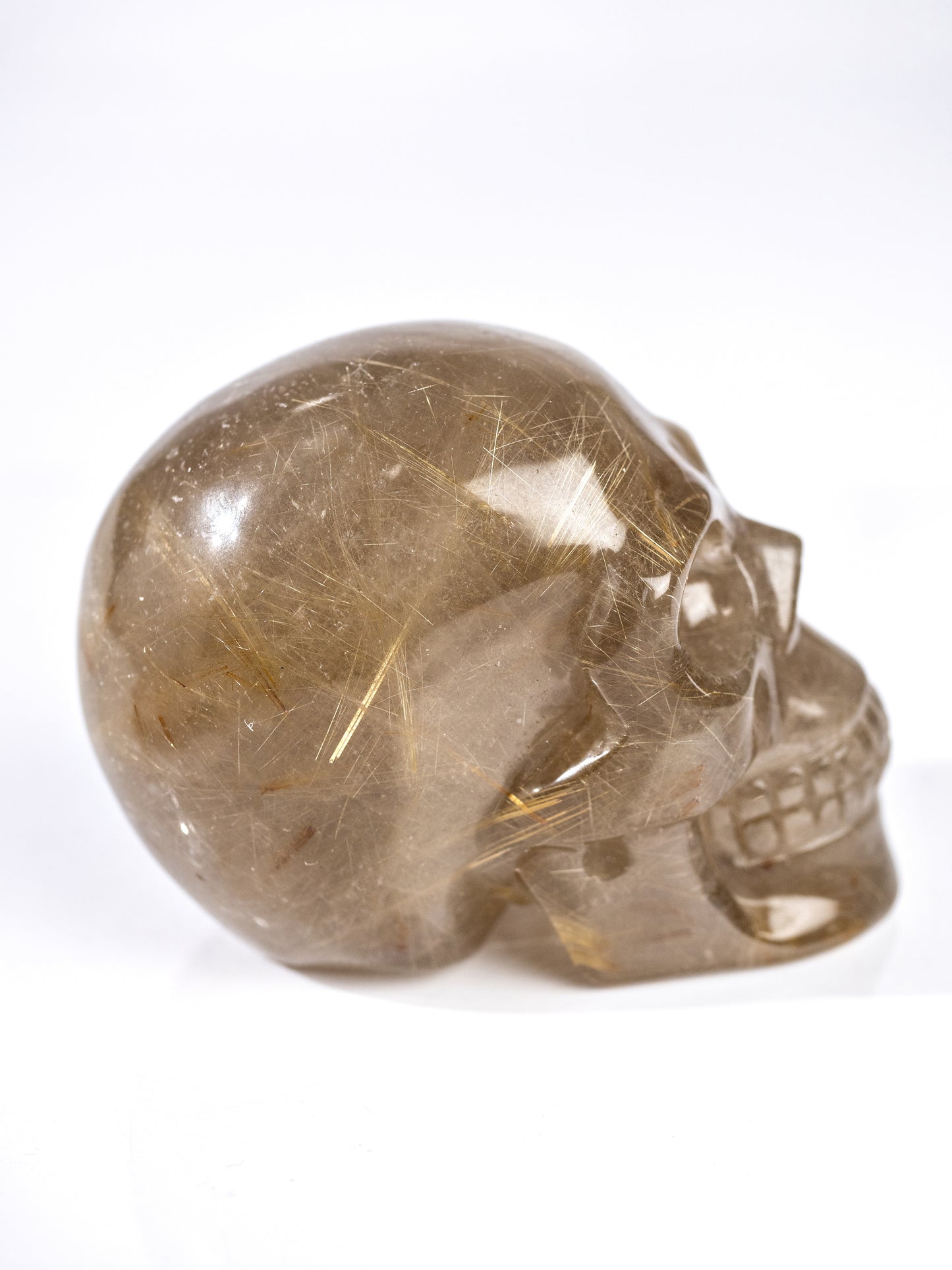 Golden Rutilated Quartz Skull