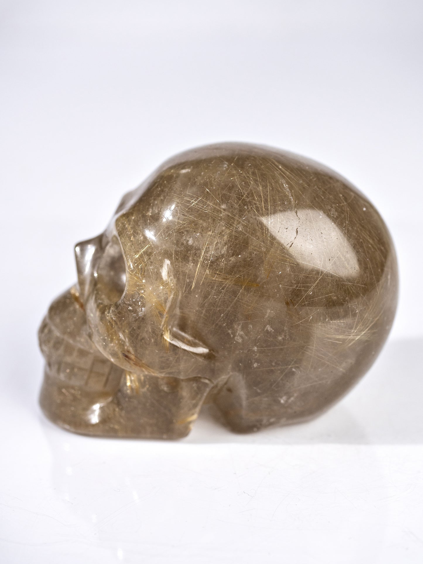 Golden Rutilated Quartz Skull