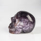 Gem Lepidolite Carved Skull