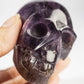 Gem Lepidolite Carved Skull