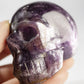 Gem Lepidolite Carved Skull