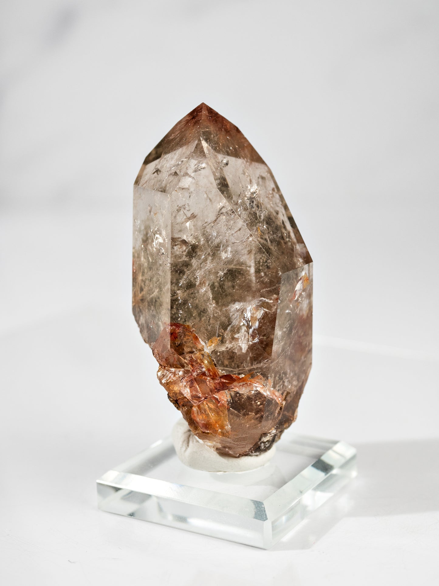 Red Rutile and Inclusion Semi-polished Point