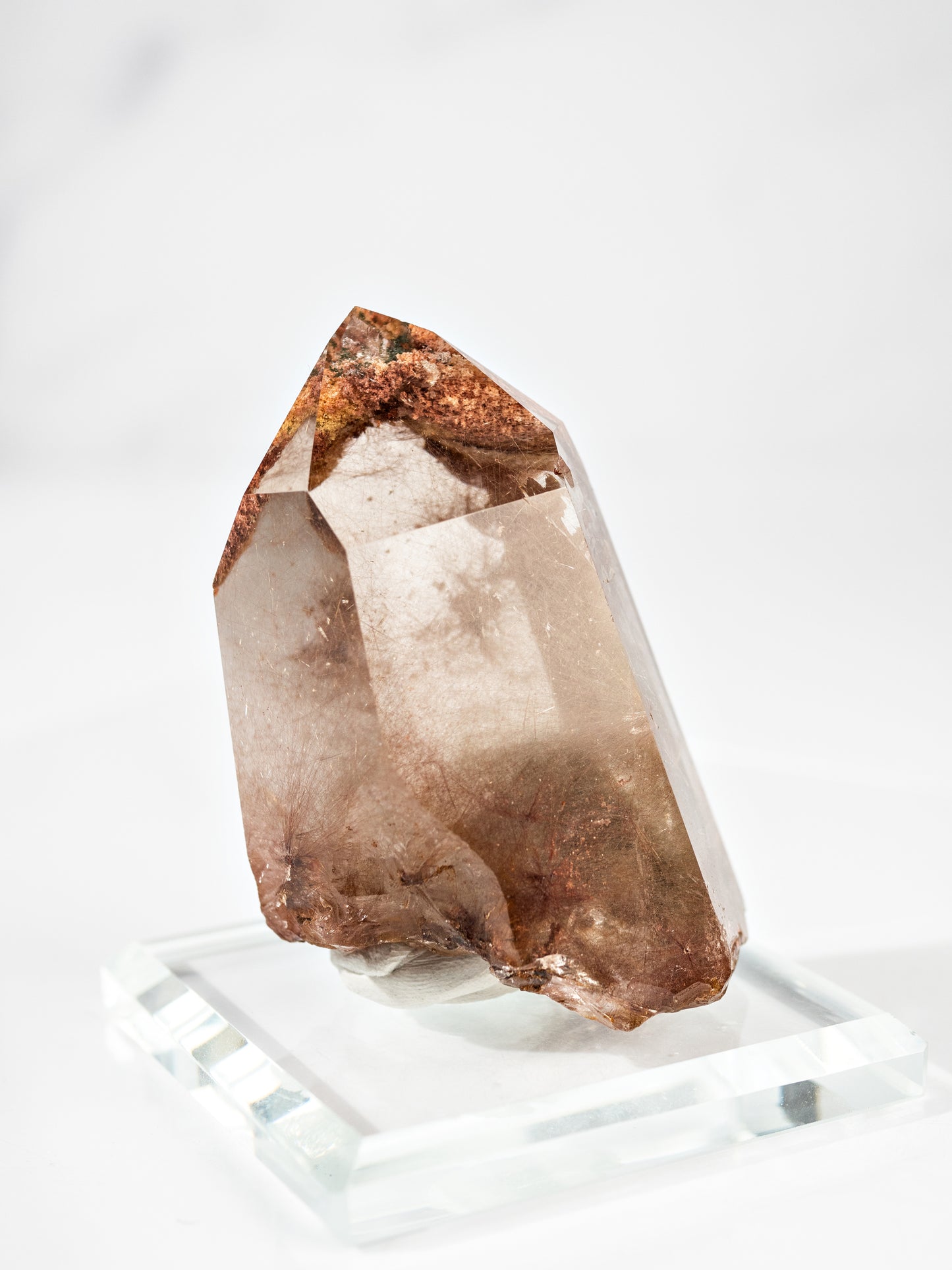 Red Rutile and Inclusion Semi-polished Point