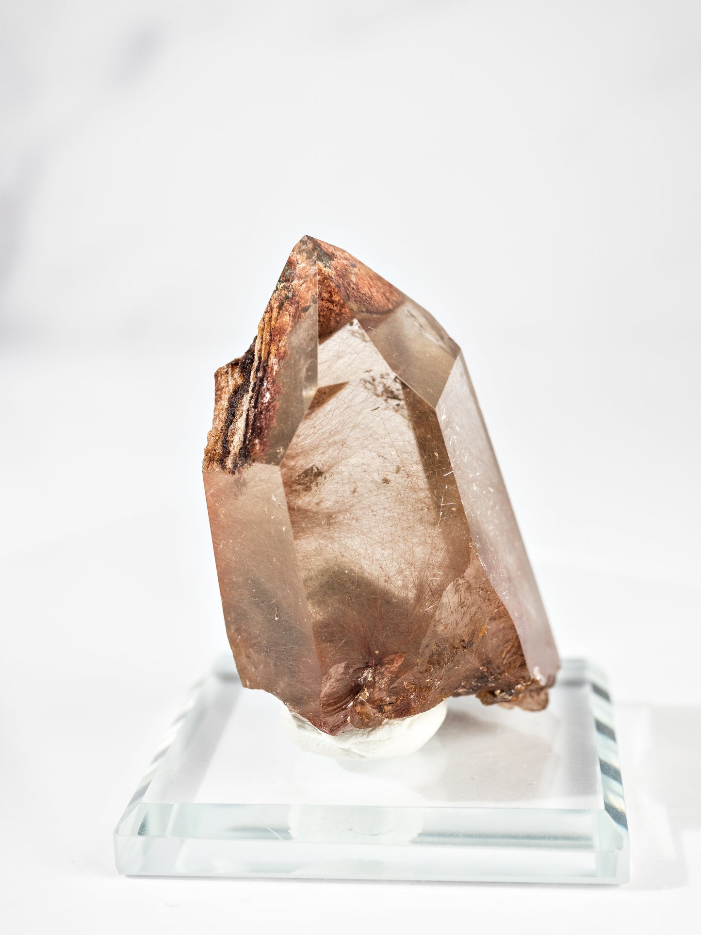 Red Rutile and Inclusion Semi-polished Point