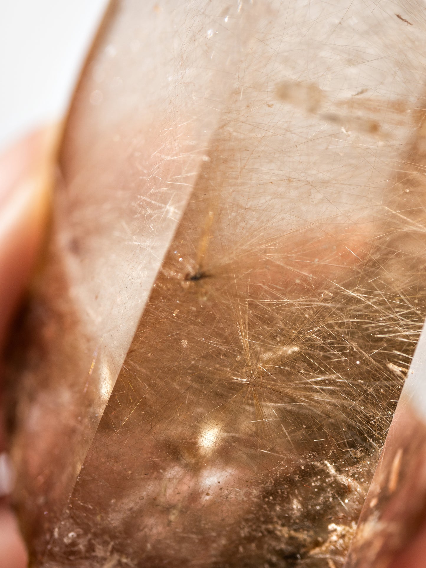 Red Rutile and Inclusion Semi-polished Point