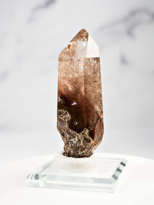 Red Rutile and Inclusion Semi-polished Point