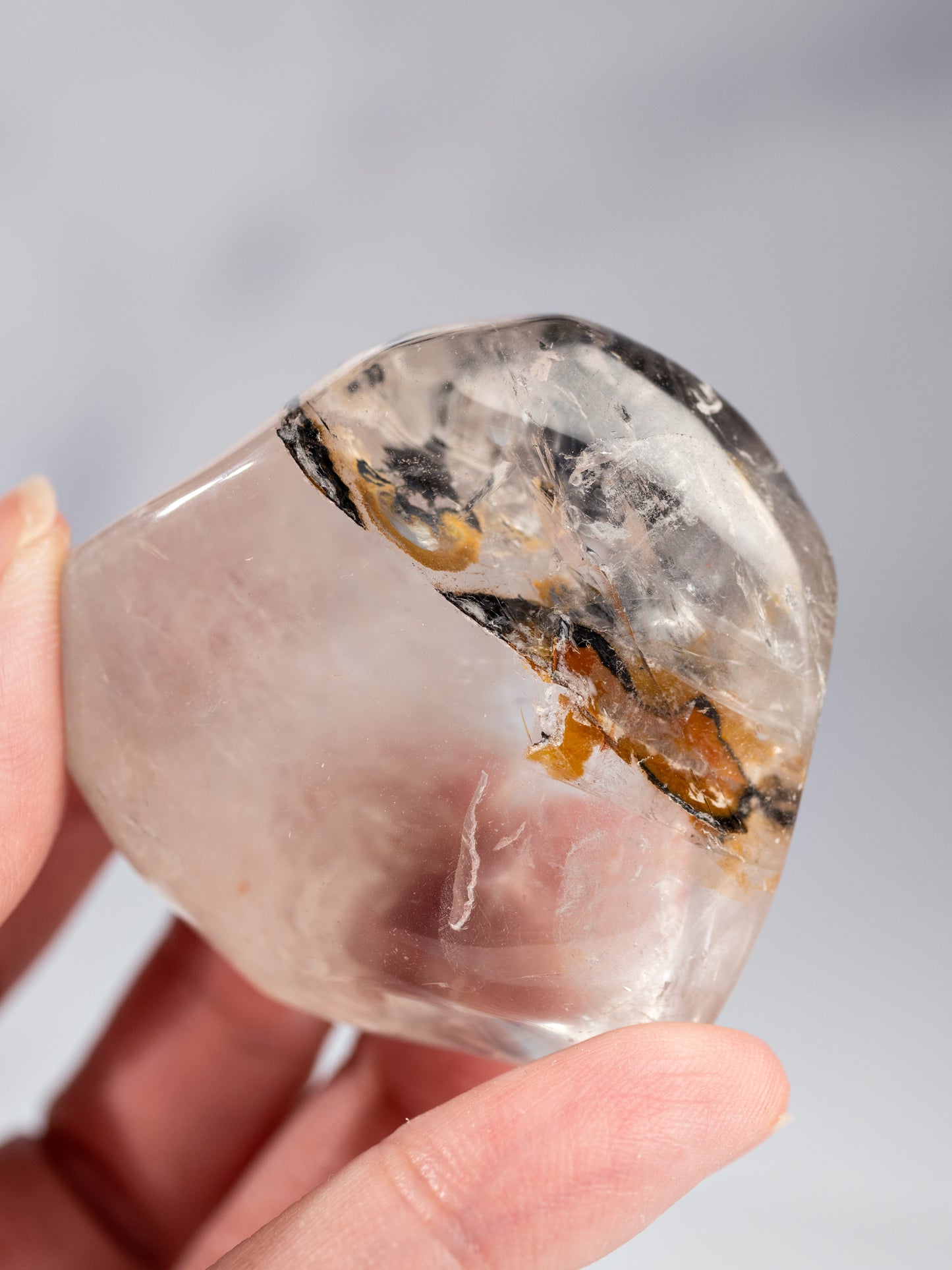 Dendritic Quartz Tumbled Palm Stone