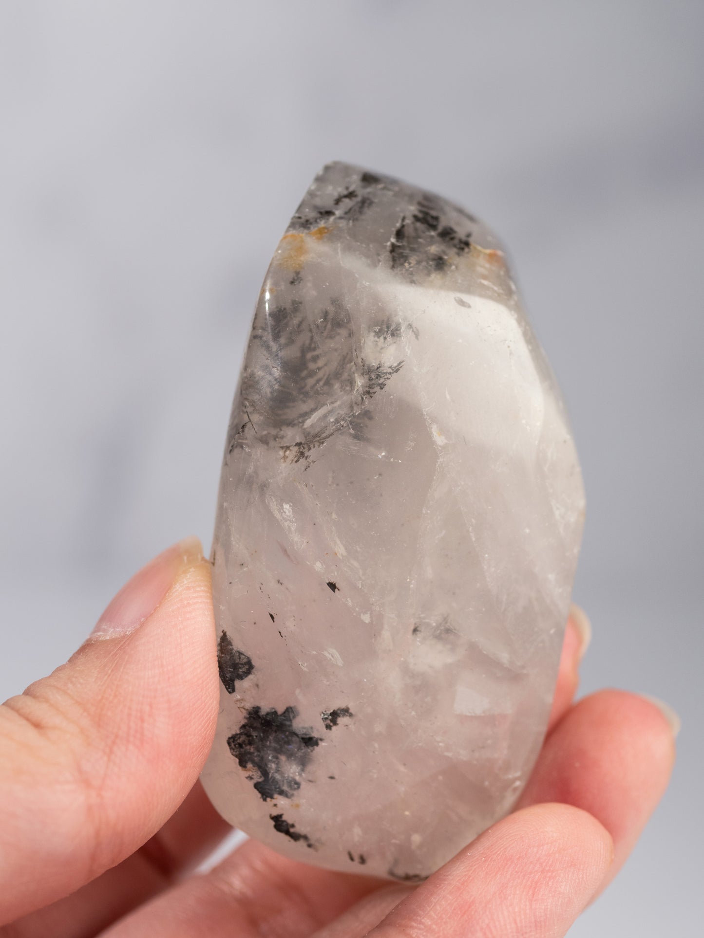 Dendritic Quartz Tumbled Palm Stone