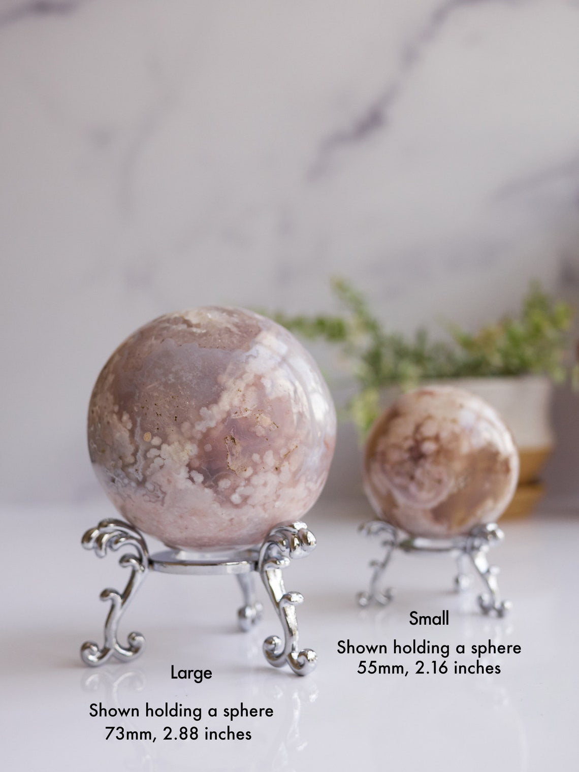 Silver Metal Sphere Display Stand