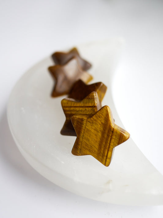 Small Tiger Eye Star Carving