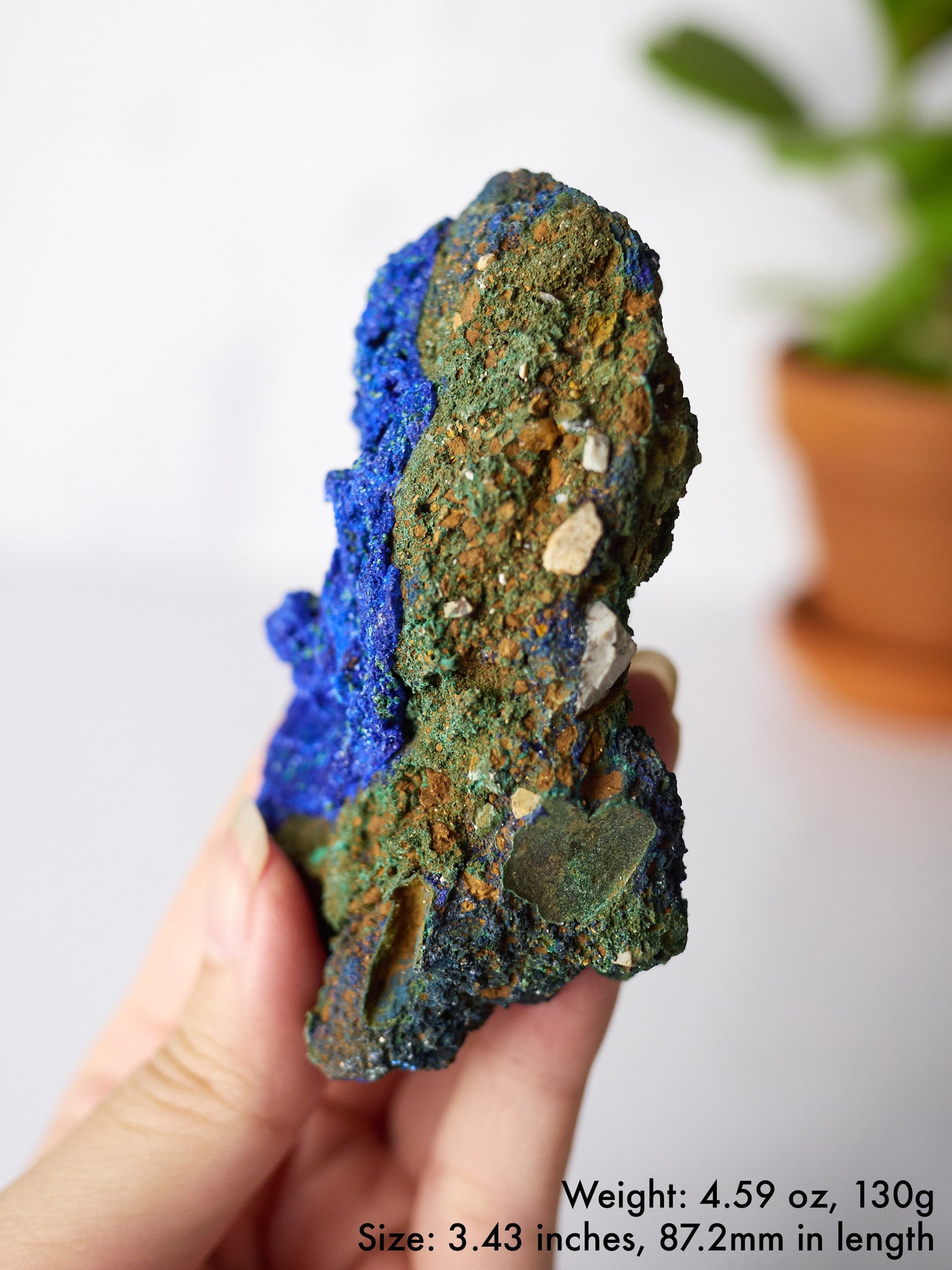 Azurite and Malachite on Matrix