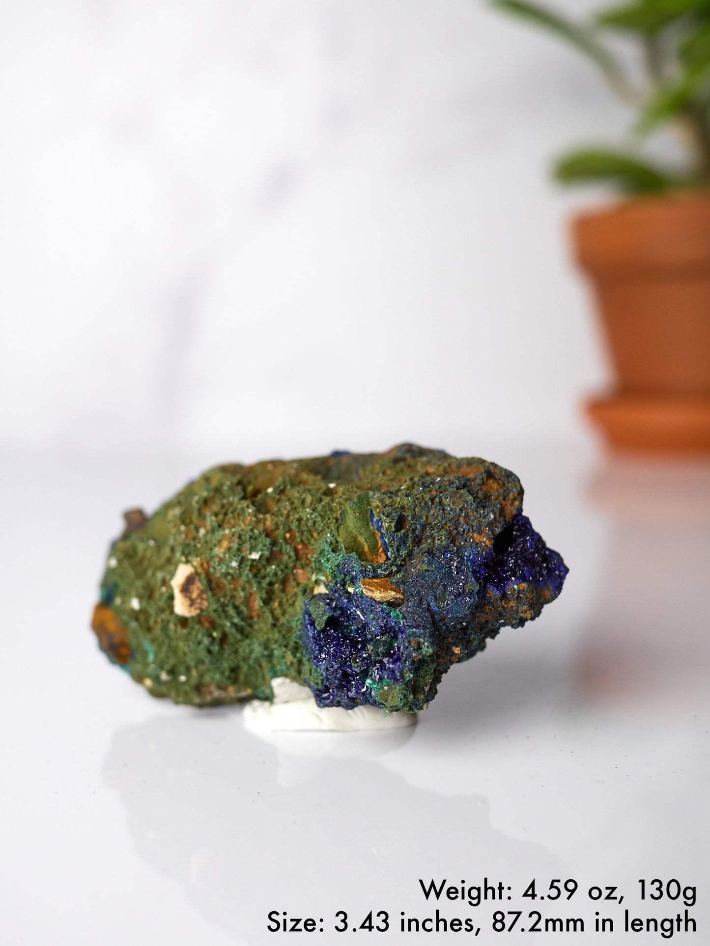 Azurite and Malachite on Matrix