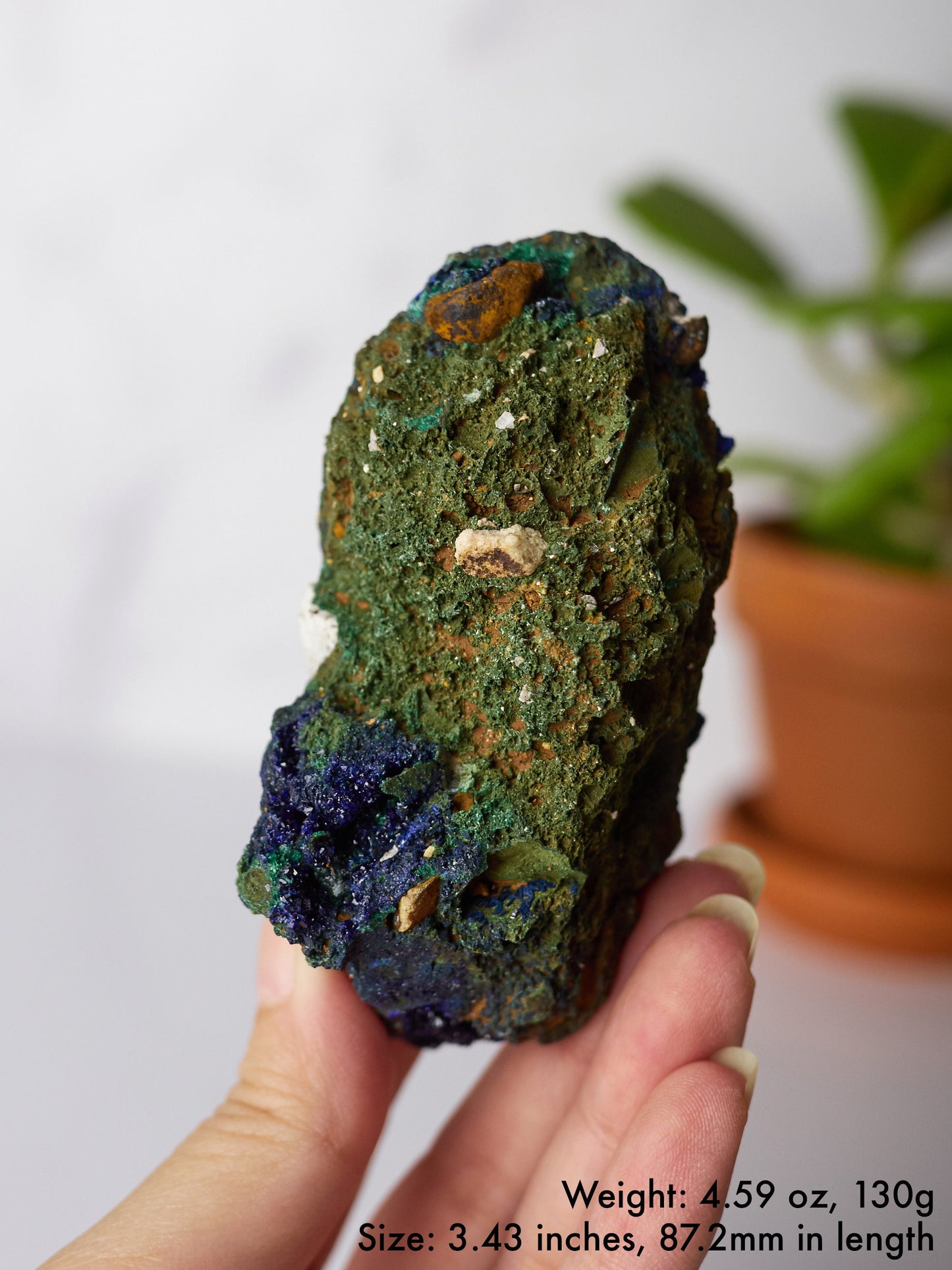 Azurite and Malachite on Matrix