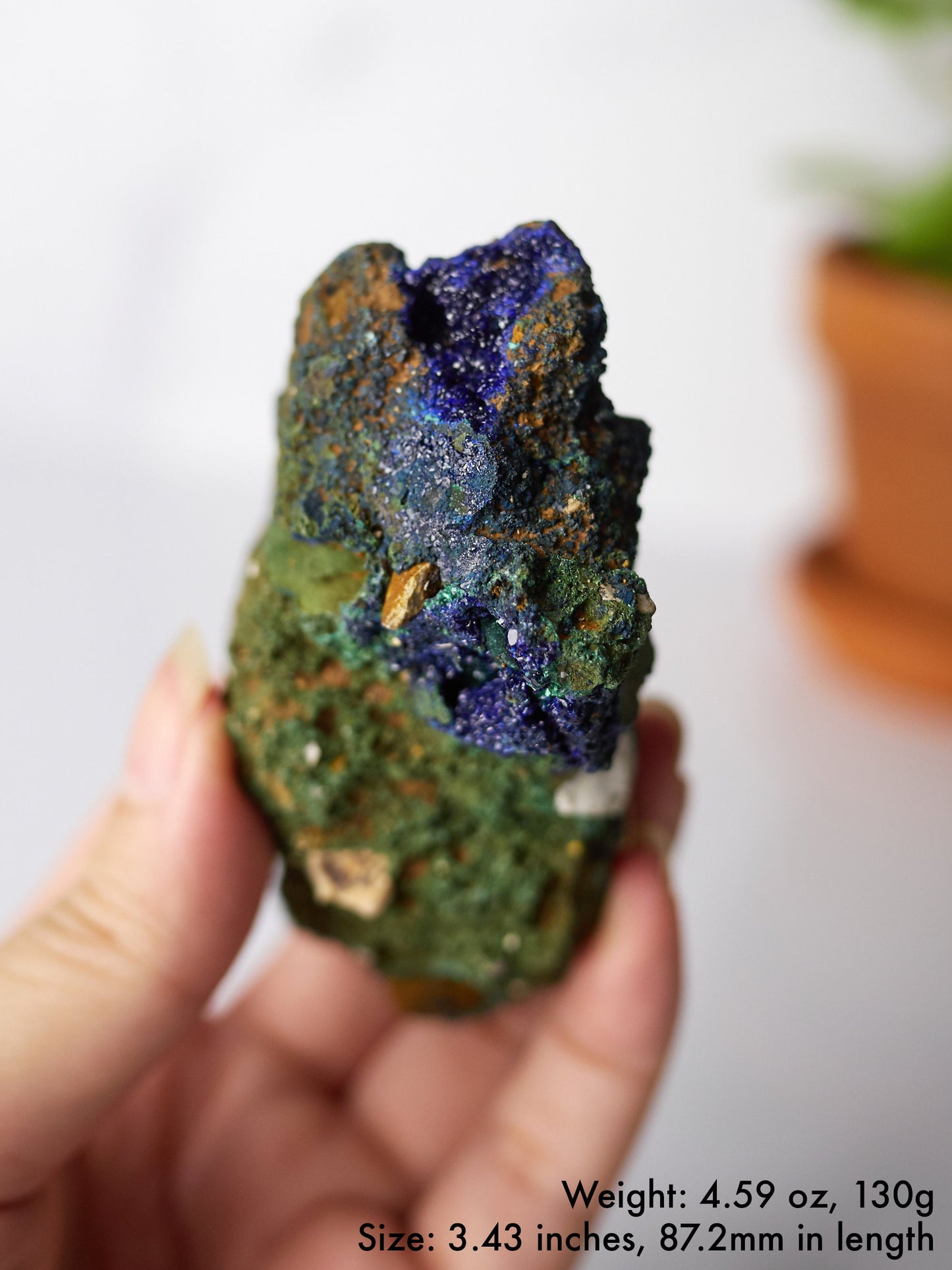 Azurite and Malachite on Matrix