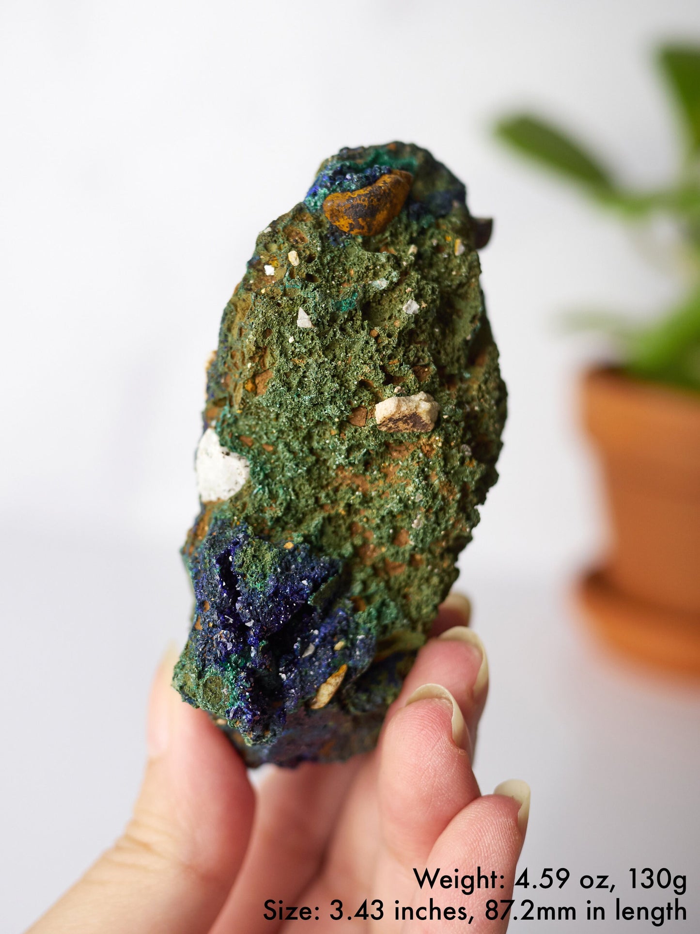 Azurite and Malachite on Matrix