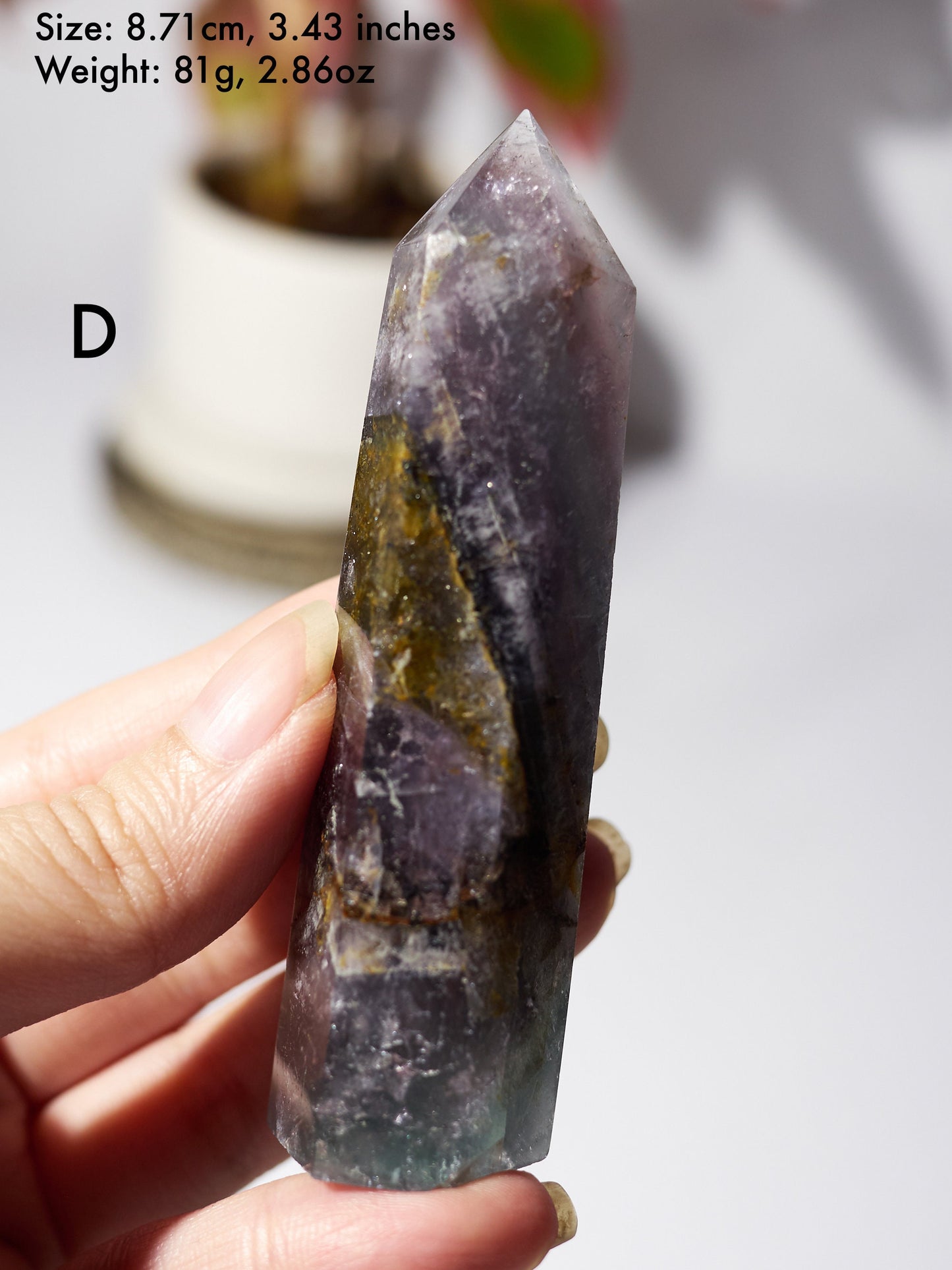 Fluorite With Pyrite Inclusions Tower