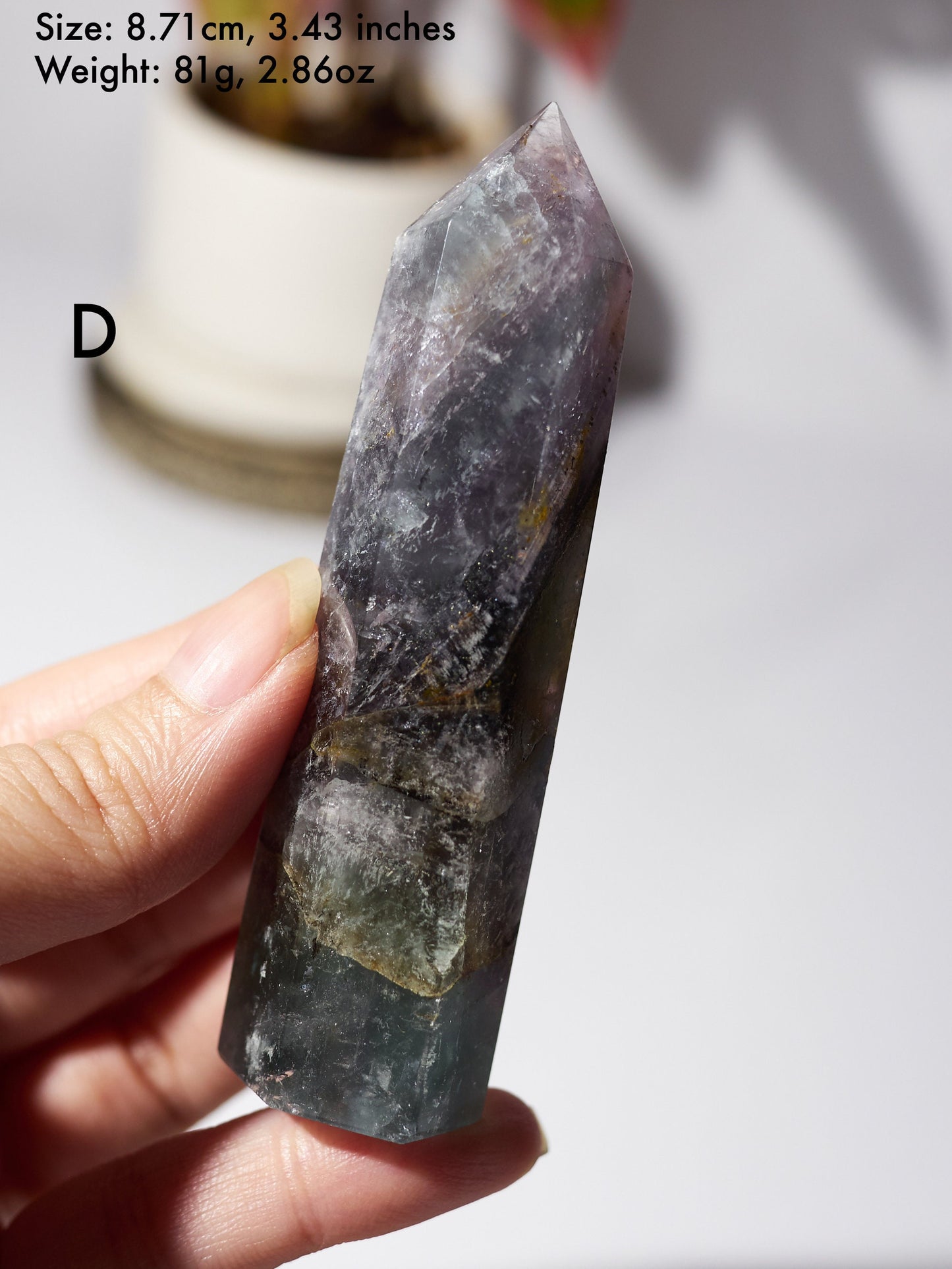 Fluorite With Pyrite Inclusions Tower