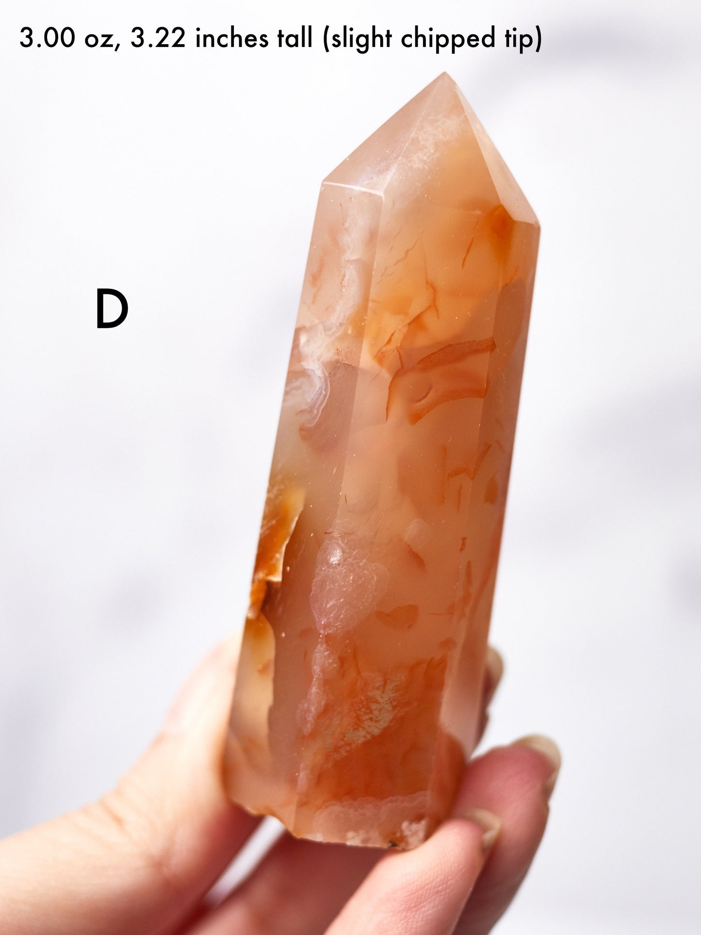 Carnelian Flower Agate Tower