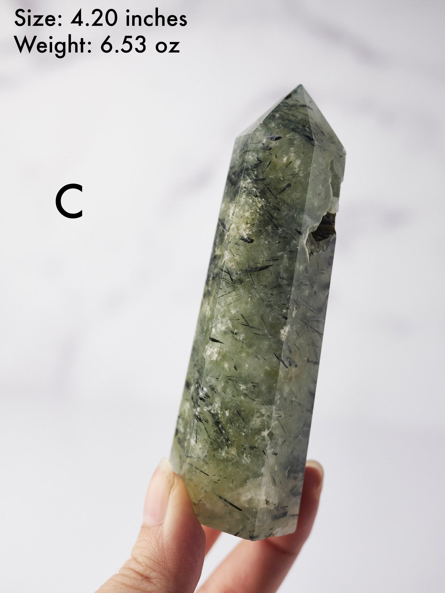 Prehnite with Epidote Tower