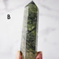 Prehnite with Epidote Tower