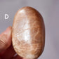 Flashy Peach Moonstone Palm Stone