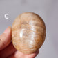 Flashy Peach Moonstone Palm Stone