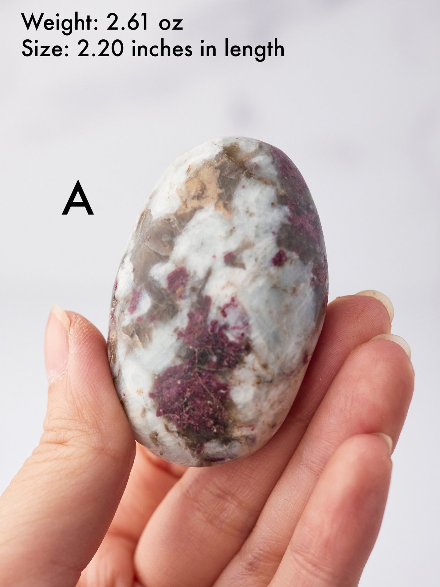 Pink Tourmaline Palm Stone