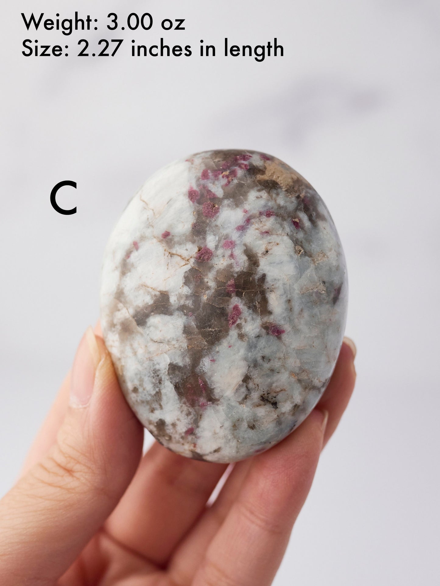 Pink Tourmaline Palm Stone