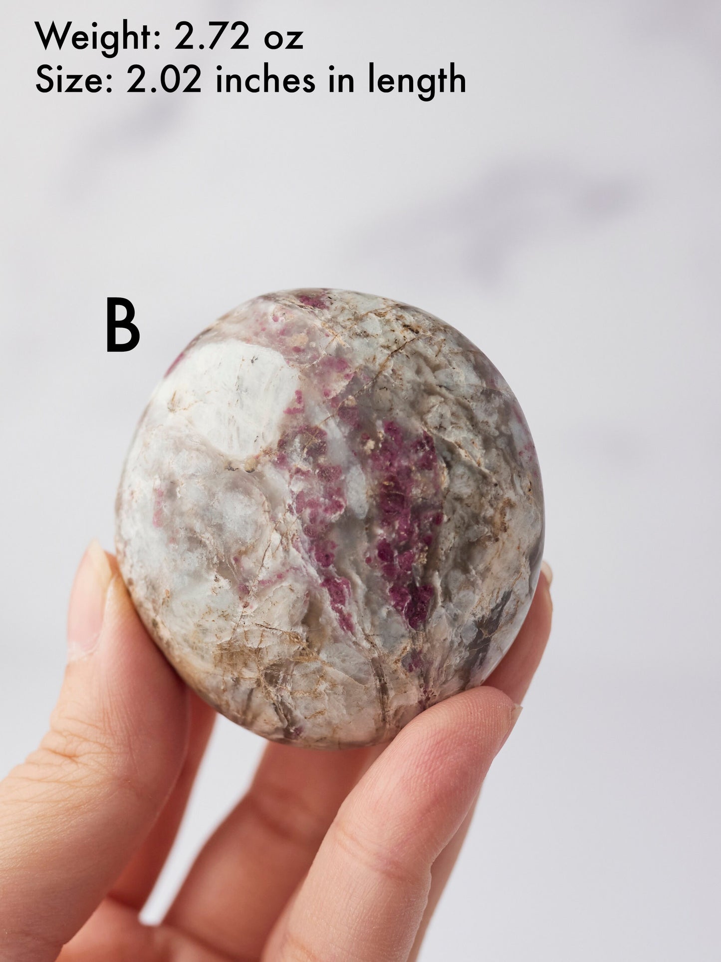 Pink Tourmaline Palm Stone