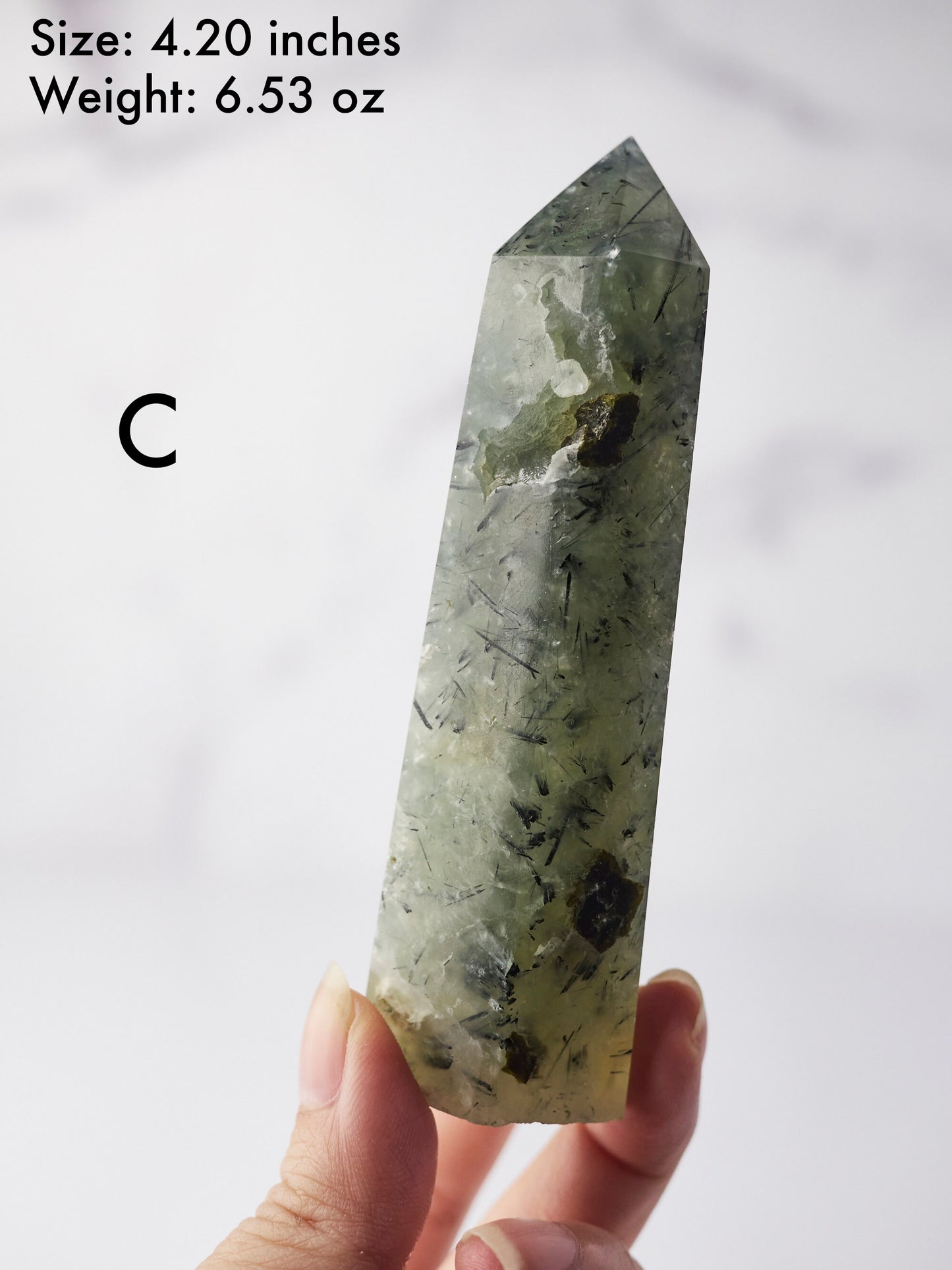 Prehnite with Epidote Tower