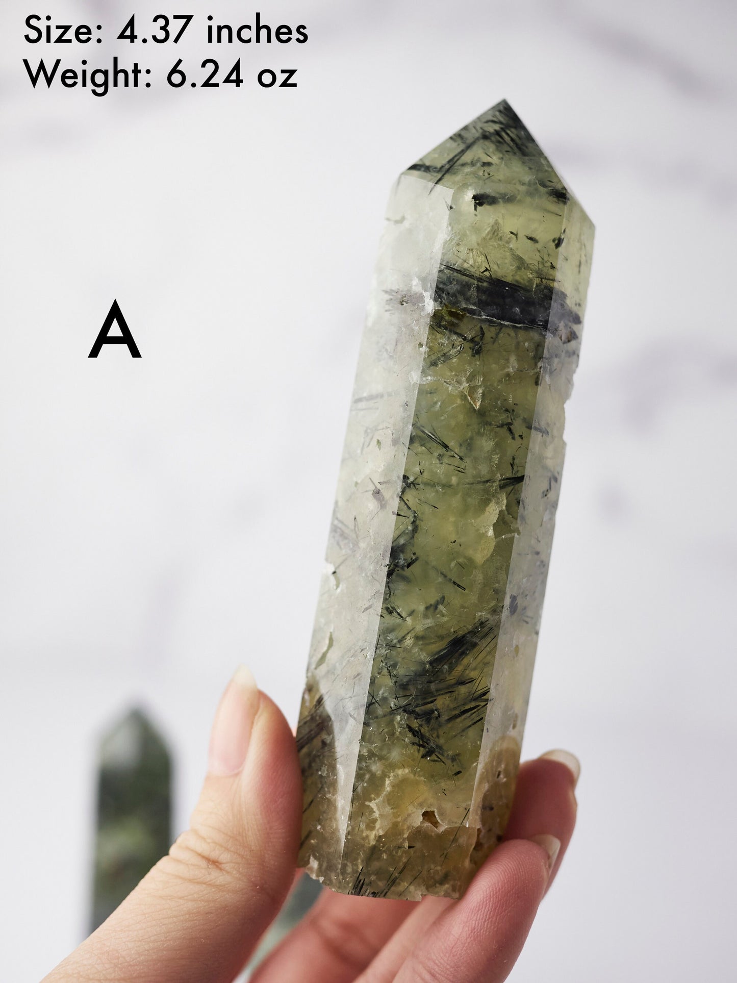 Prehnite with Epidote Tower